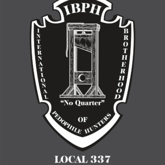 IBPH local tee back print featuring IBPH badge with Local 337 DeRidder Louisiana custom area code and city